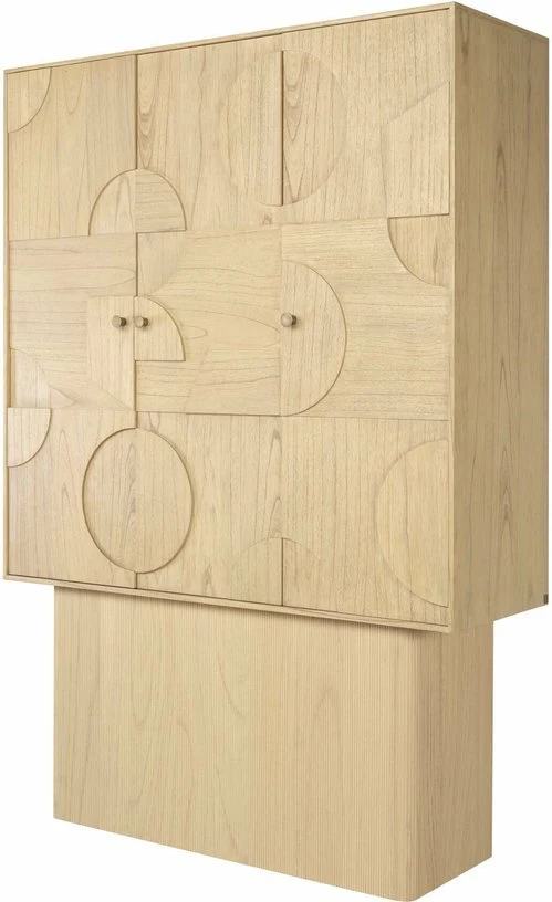 Cabinet rectangulaire en bois beige Zulgo - Versmissen
