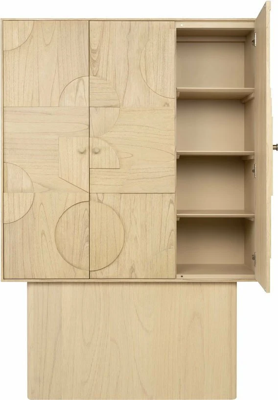 Cabinet rectangulaire en bois beige Zulgo - Versmissen