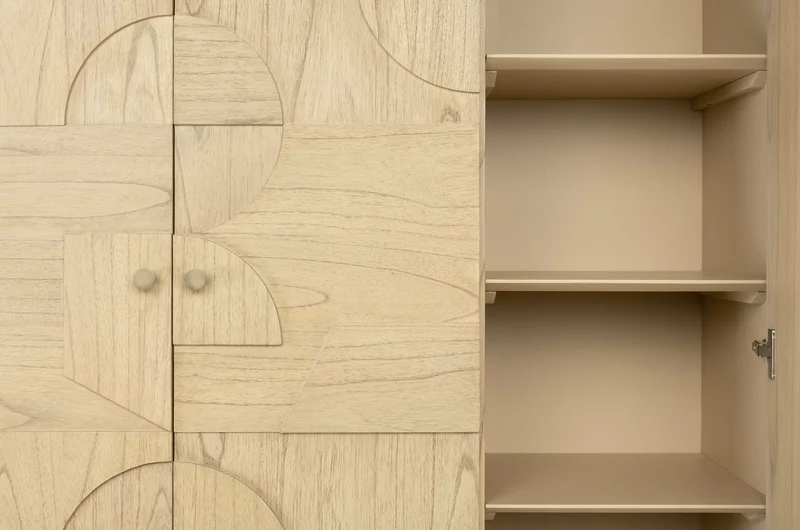 Cabinet rectangulaire en bois beige Zulgo - Versmissen