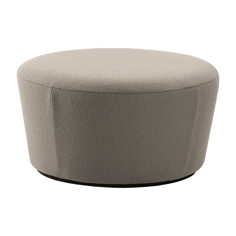 Pouf large en tissu beige Naïve - Emko