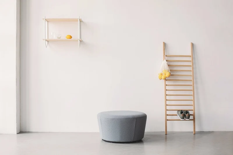 Pouf en tissu vert Naïve - Emko