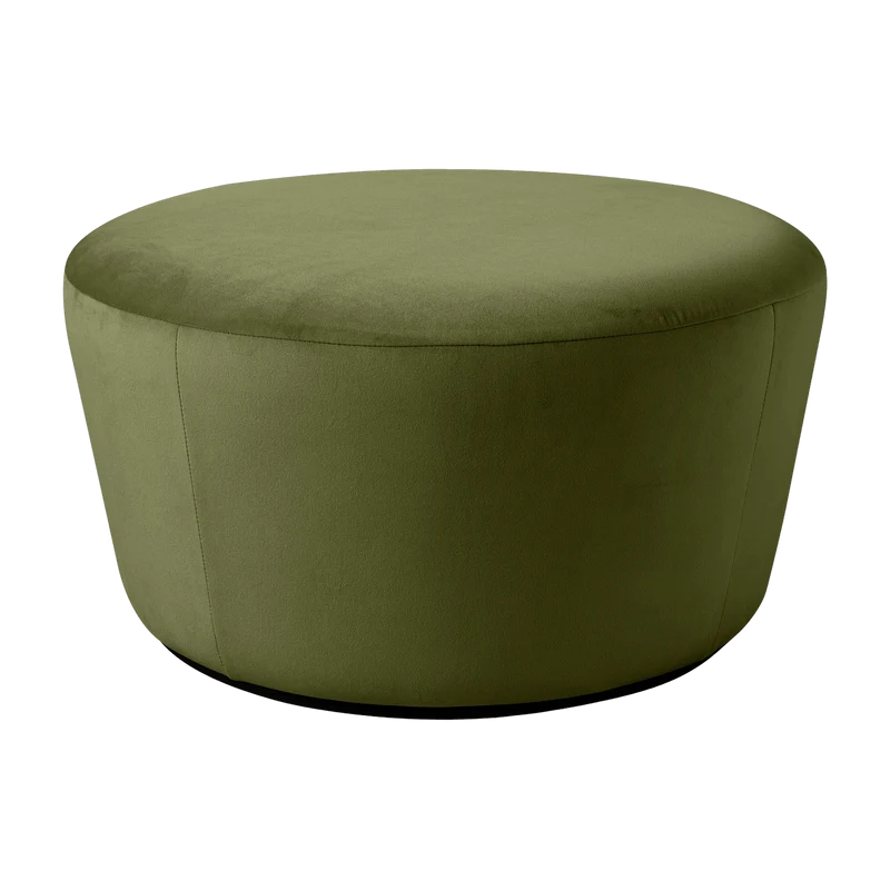 Pouf large en velours vert Naïve - Emko