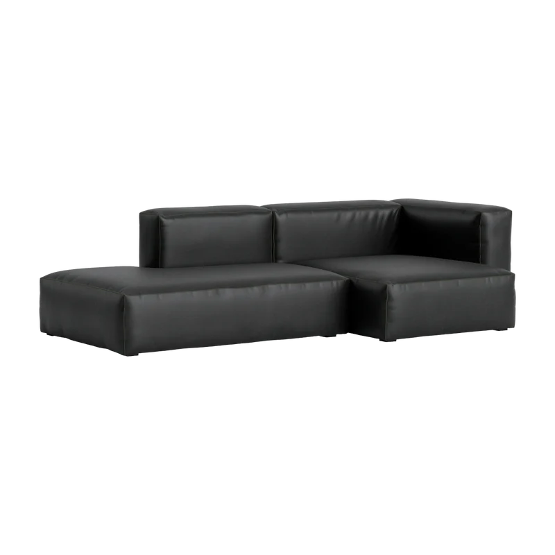 Canapé 2,5 places en cuir Sense black Mags Soft combinaison 3 right - Hay
