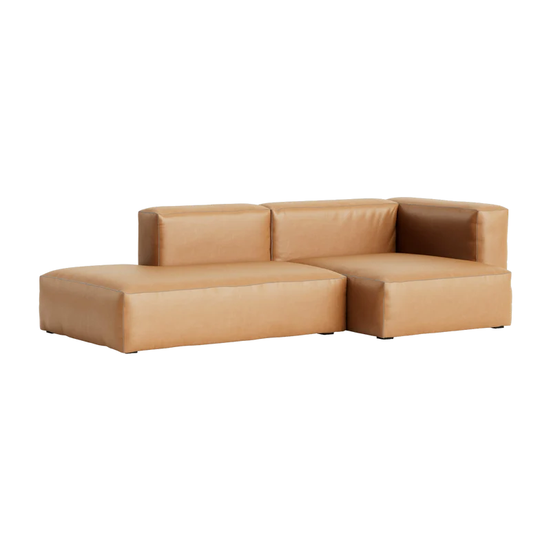 Canapé 2,5 places en cuir Sense nougat Mags Soft combinaison 3 right - Hay