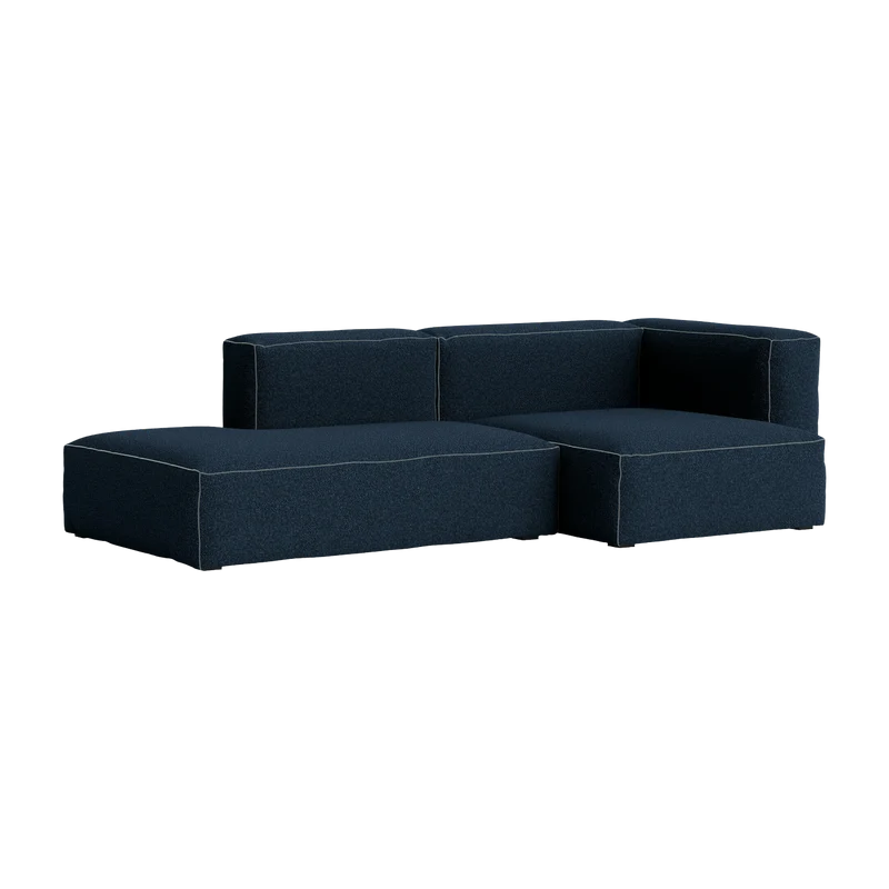 Canapé 2,5 places en tissu Flamiber dark blue J4 Mags Soft combinaison 3 right - Hay