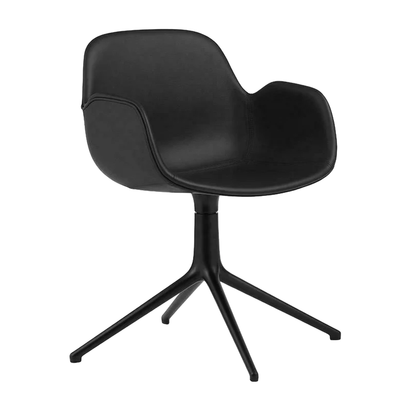 Fauteuil Form pivotant 4L Full Uph. Black Alu - Normann Copenhagen