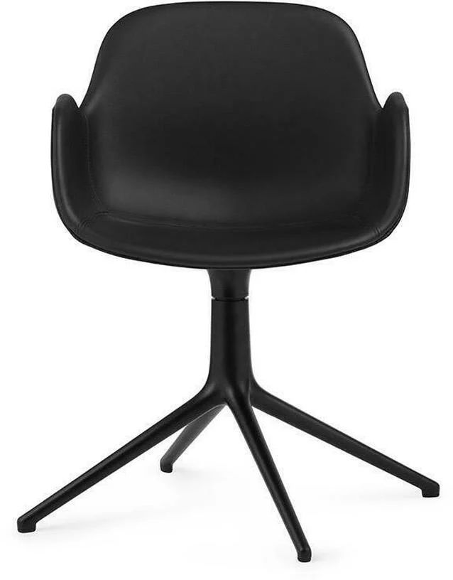 Fauteuil Form pivotant 4L Full Uph. Black Alu - Normann Copenhagen