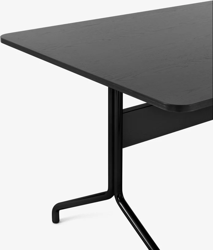 Table à manger en chêne noir et métal noir 200x90 cm Pavilion AV19 - &tradition