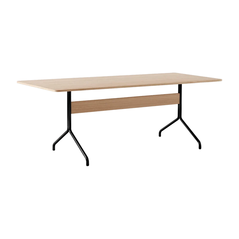 Table à manger en chêne et métal noir 200x90 cm Pavilion AV19 - &tradition