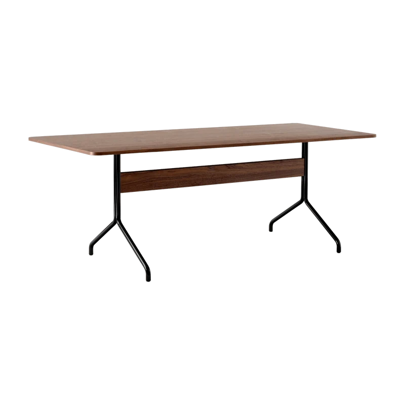Table à manger en noyer et métal noir 200x90 cm Pavilion AV19 - &tradition