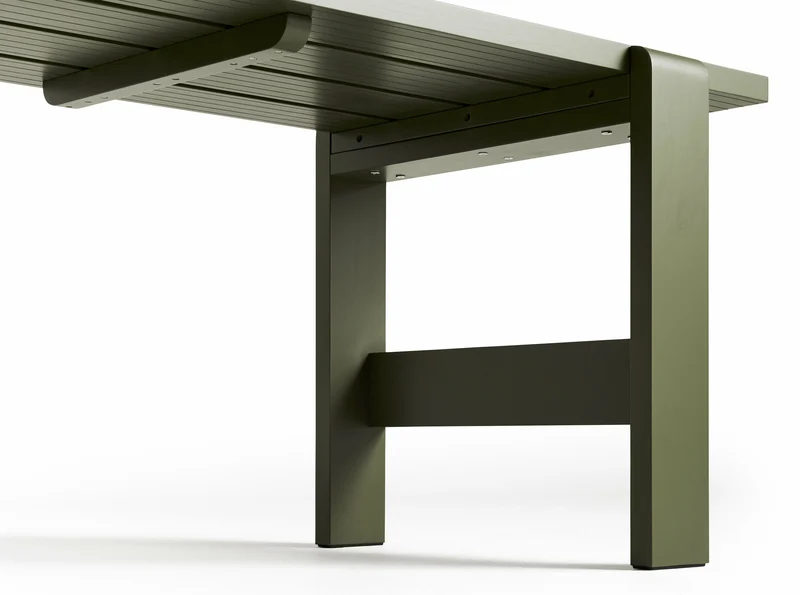 Table en pin laqué olive 180 x 66 x 74 cm Weekday - Hay