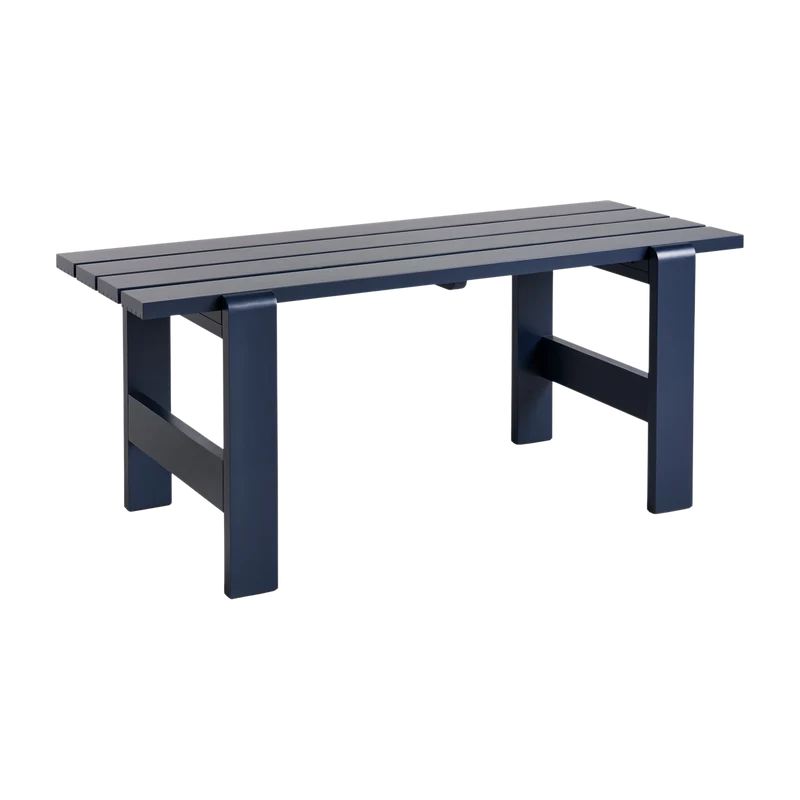 Table en pin laqué bleu métal 180 x 66 x 74 cm Weekday - Hay