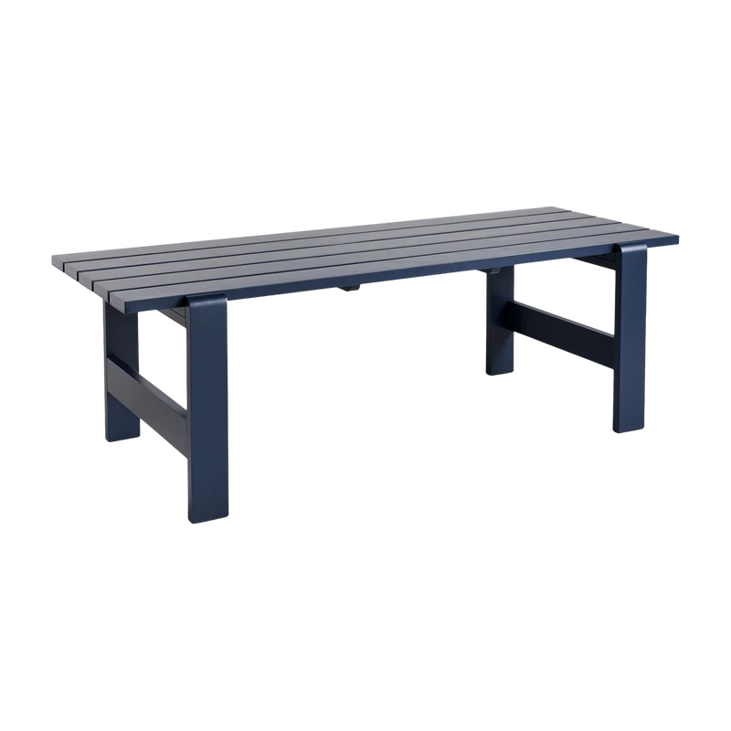 Table en pin laqué bleu métal 230 x 83 x 74 cm Weekday - Hay