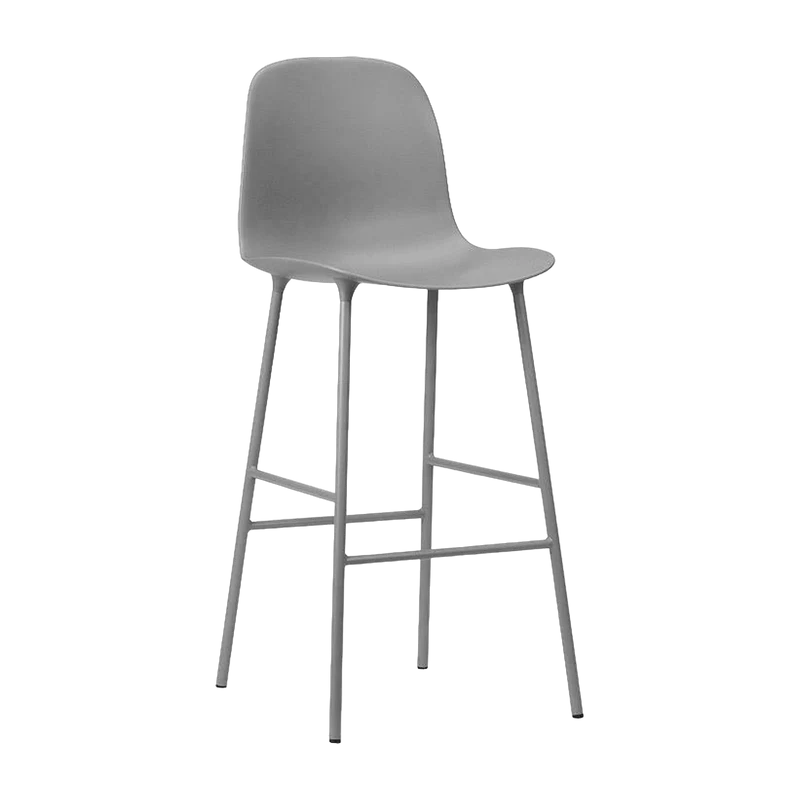 Chaise de bar en acier et pp gris 75 cm Form - Normann Copenhagen