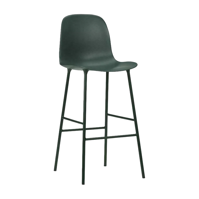 Chaise de bar en acier et pp vert 75 cm Form - Normann Copenhagen