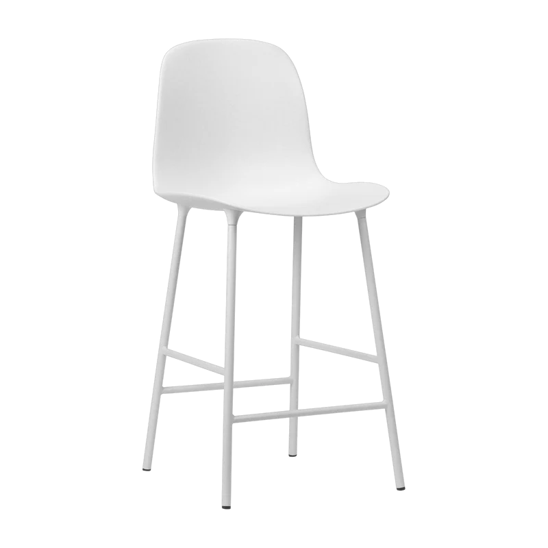 Chaise de bar en acier et pp blanc 65 cm Form - Normann Copenhagen