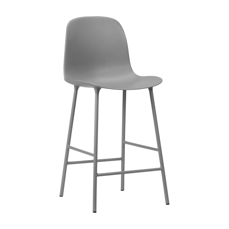 Chaise de bar en acier et pp gris 65 cm Form - Normann Copenhagen