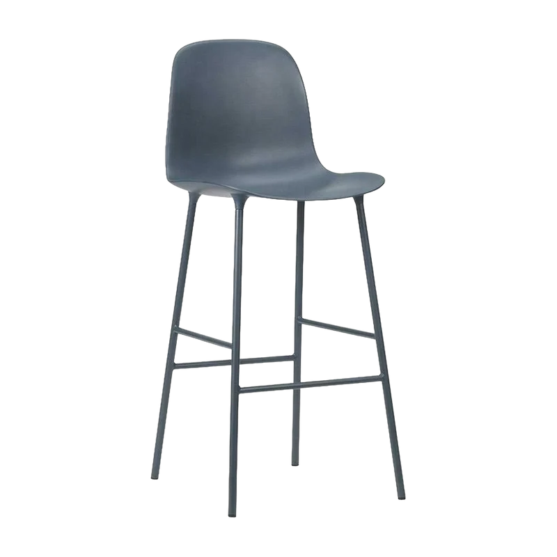 Chaise de bar en acier et pp bleu 65 cm Form - Normann Copenhagen