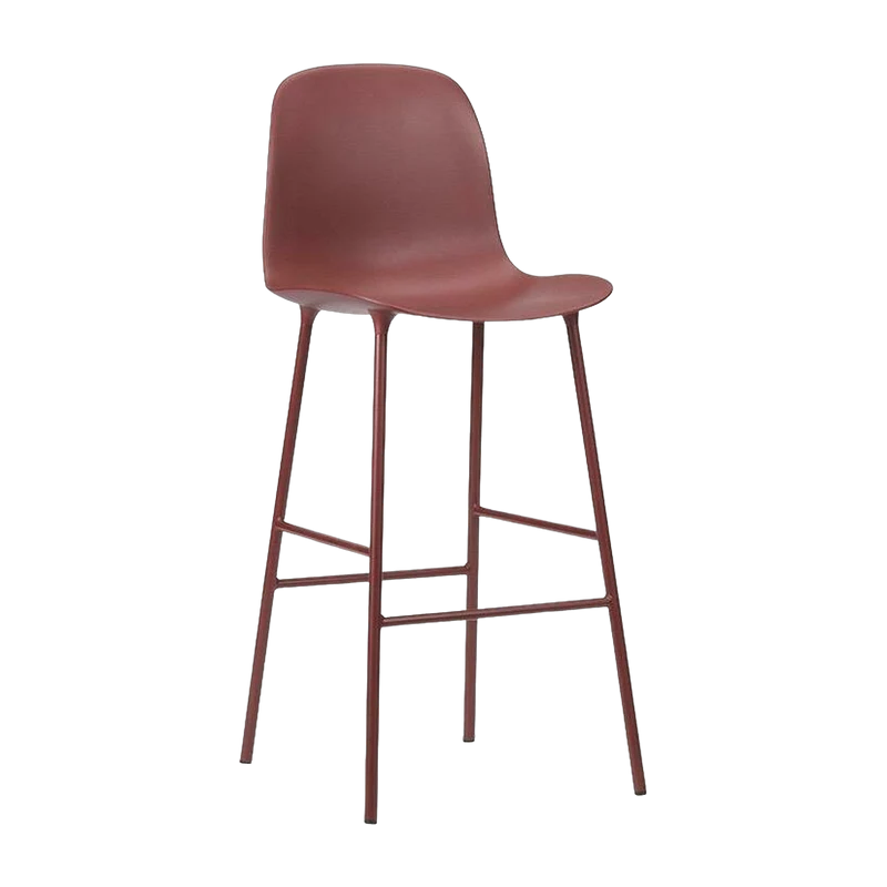 Chaise de bar en acier et pp rouge 65 cm Form - Normann Copenhagen