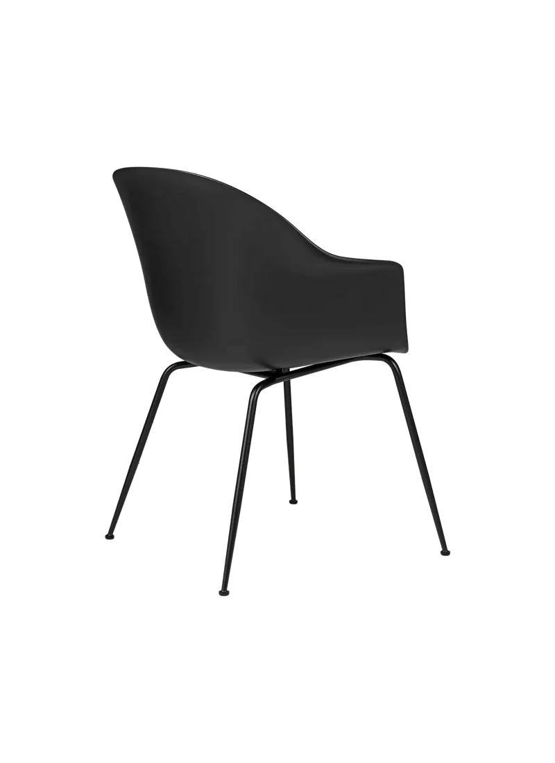 Chaise noire en métal et plastique mate 24x32,7x22,5cm Bat - Gubi