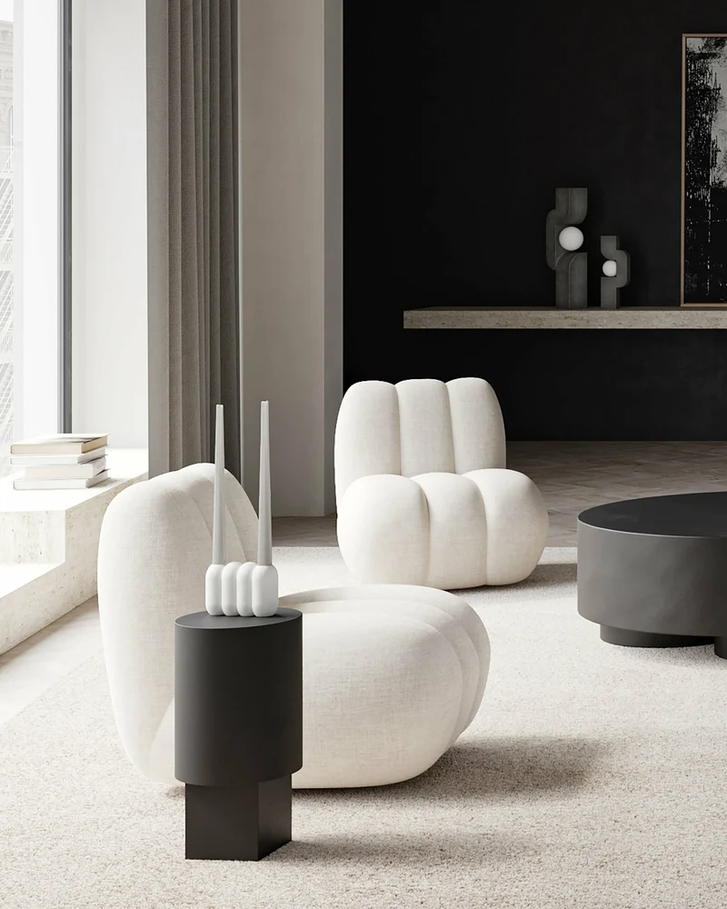 Fauteuil organic en lin craie Toe - 101 COPENHAGEN