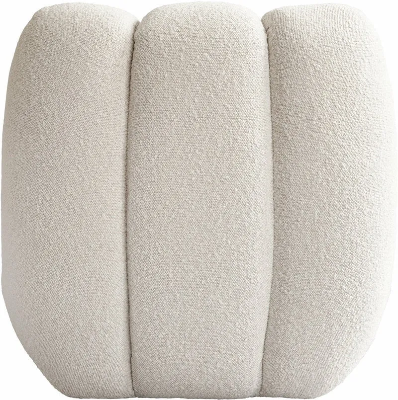 Fauteuil organic en tissu bouclé blanc cassé Toe - 101 COPENHAGEN