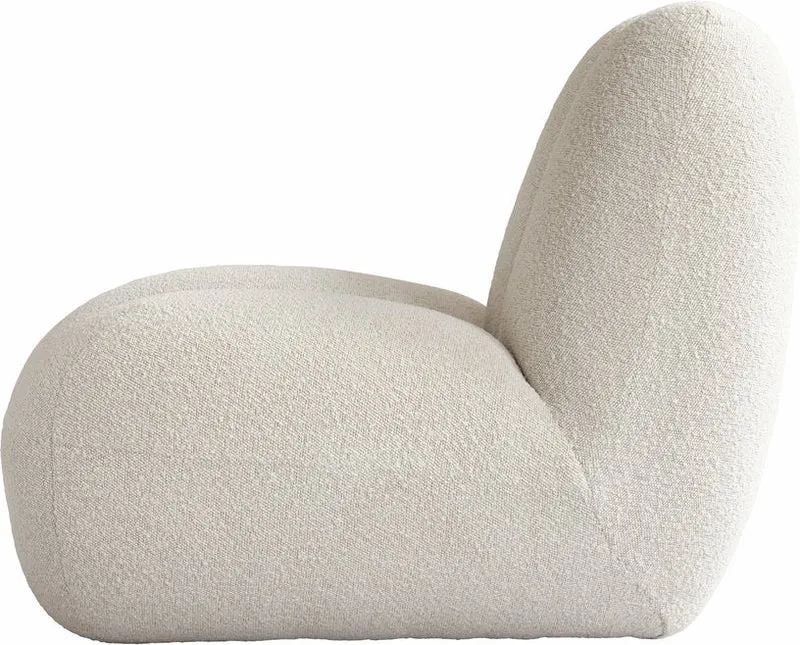 Fauteuil organic en tissu bouclé blanc cassé Toe - 101 COPENHAGEN