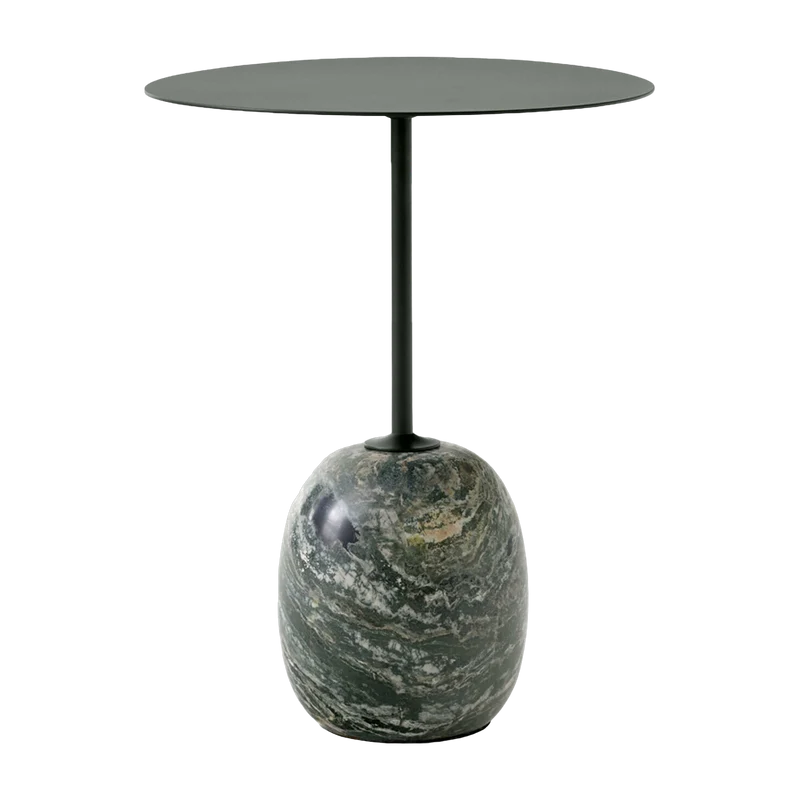 Table d'appoint en marbre vert 50 cm Lato LN8 - &tradition