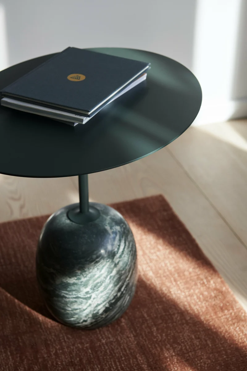 Table d'appoint en marbre vert 45 cm Lato LN9 - &tradition
