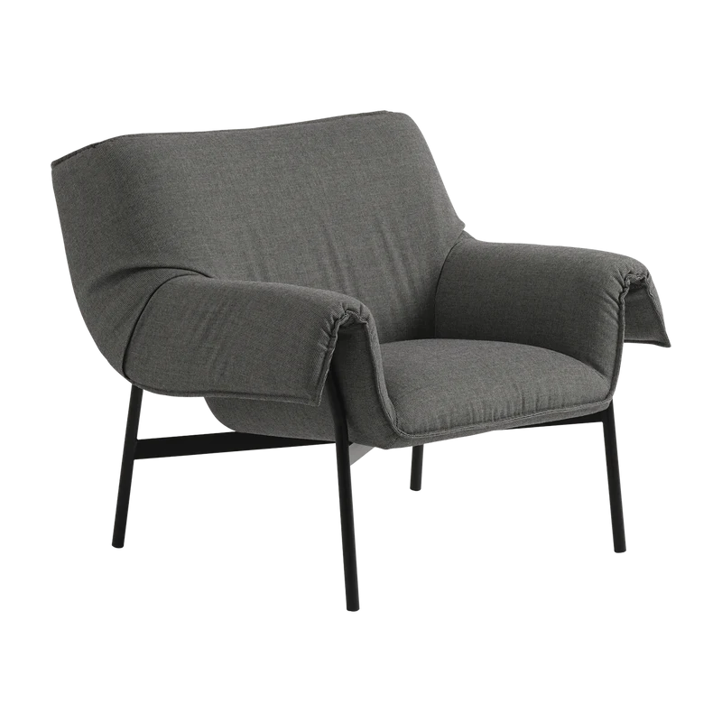 Fauteuil en acier noir 91 x 81 cm Wrap - Muuto