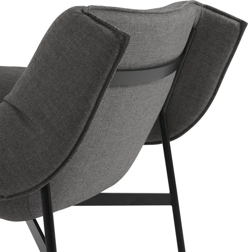Fauteuil en acier noir 91 x 81 cm Wrap - Muuto