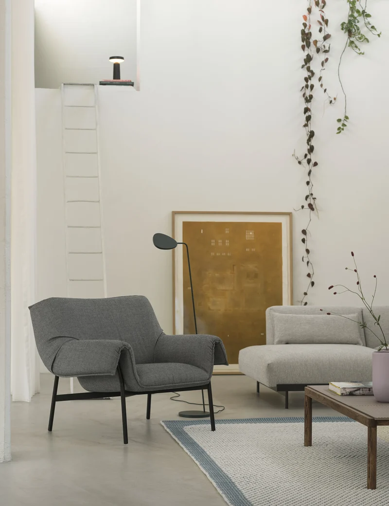 Fauteuil en acier noir 91 x 81 cm Wrap - Muuto