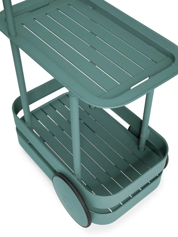 Desserte avec lampadaire en aluminium vert sauge 78 x 55 cm Jolly Trolley- Fatboy