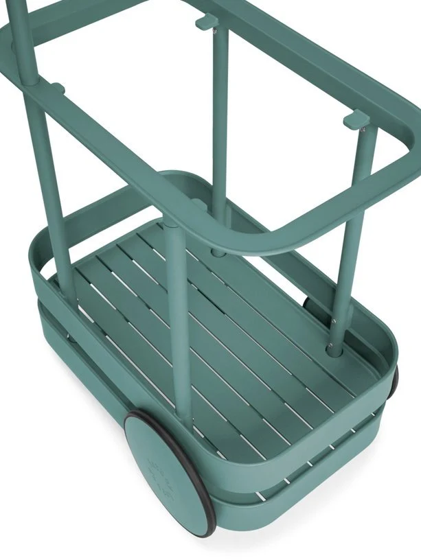 Desserte avec lampadaire en aluminium vert sauge 78 x 55 cm Jolly Trolley- Fatboy