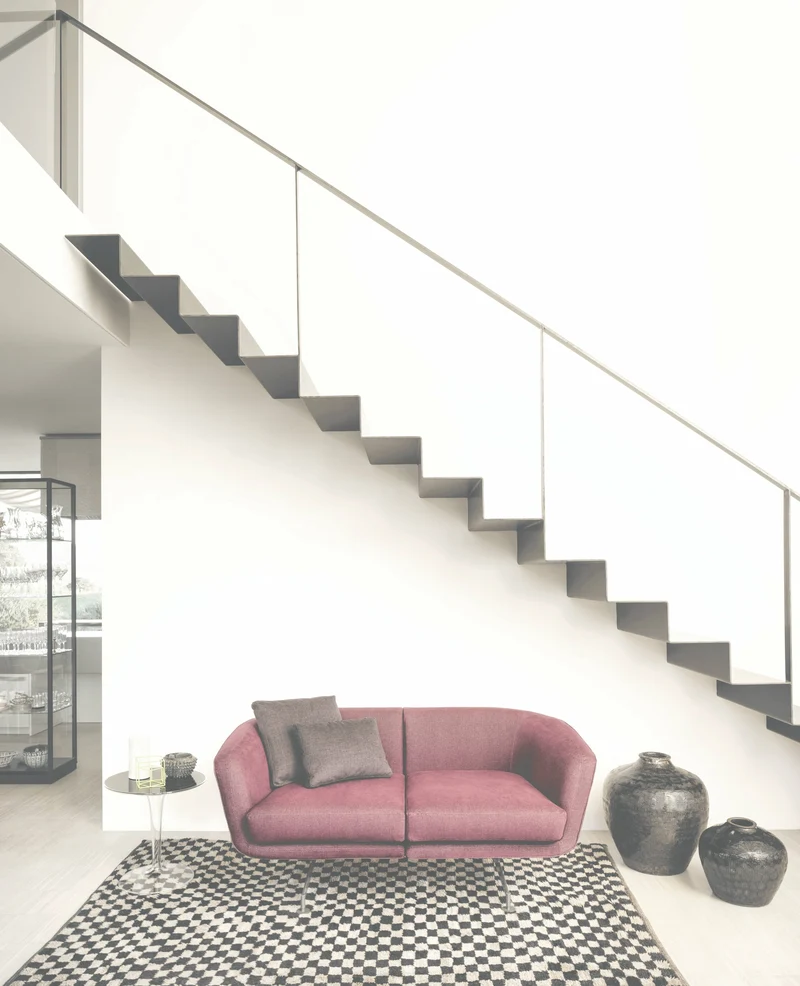 Canapé 2 places en tissu prune 170cm Betty - Kartell