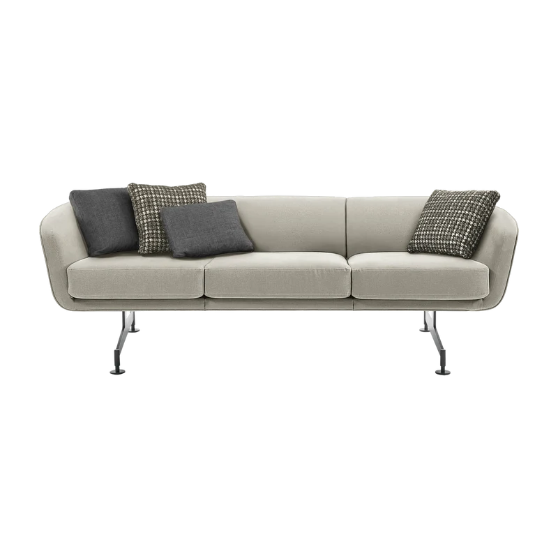 Canapé 3 places en tissu beige 245cm Betty - Kartell