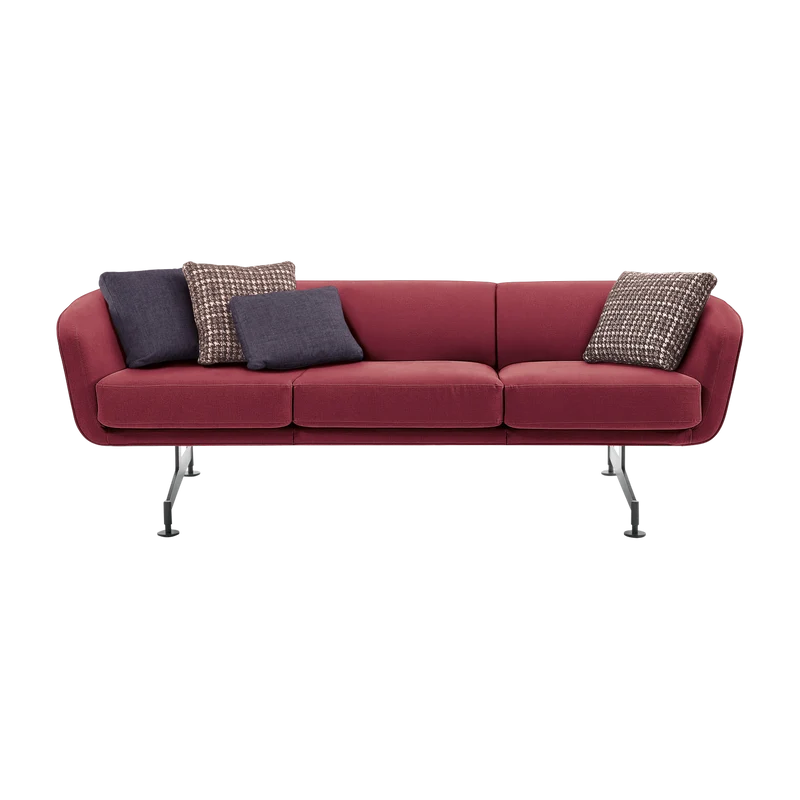 Canapé 3 places en tissu prune 245cm Betty - Kartell