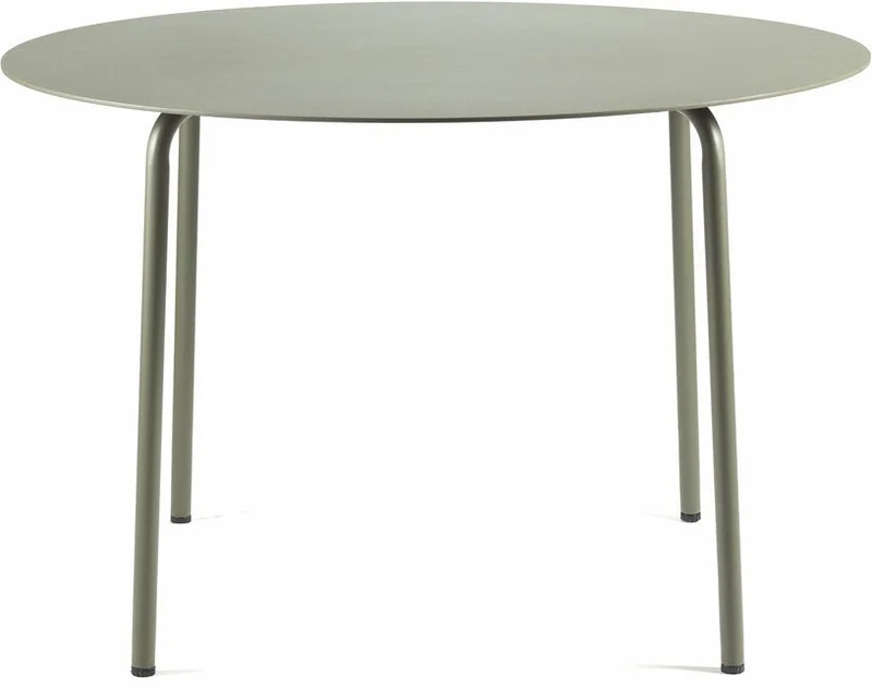 Table à manger ronde en aluminium verte 115 x 74 cm August - Serax