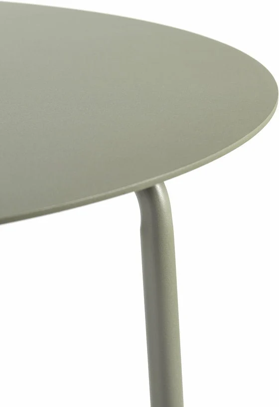 Table à manger ronde en aluminium verte 115 x 74 cm August - Serax