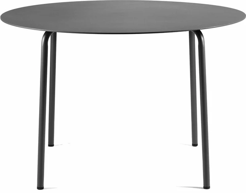 Table à manger ronde en aluminium noire 115 x 74 cm August - Serax
