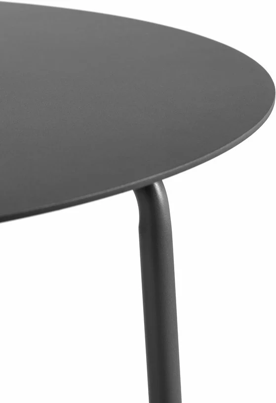 Table à manger ronde en aluminium noire 115 x 74 cm August - Serax