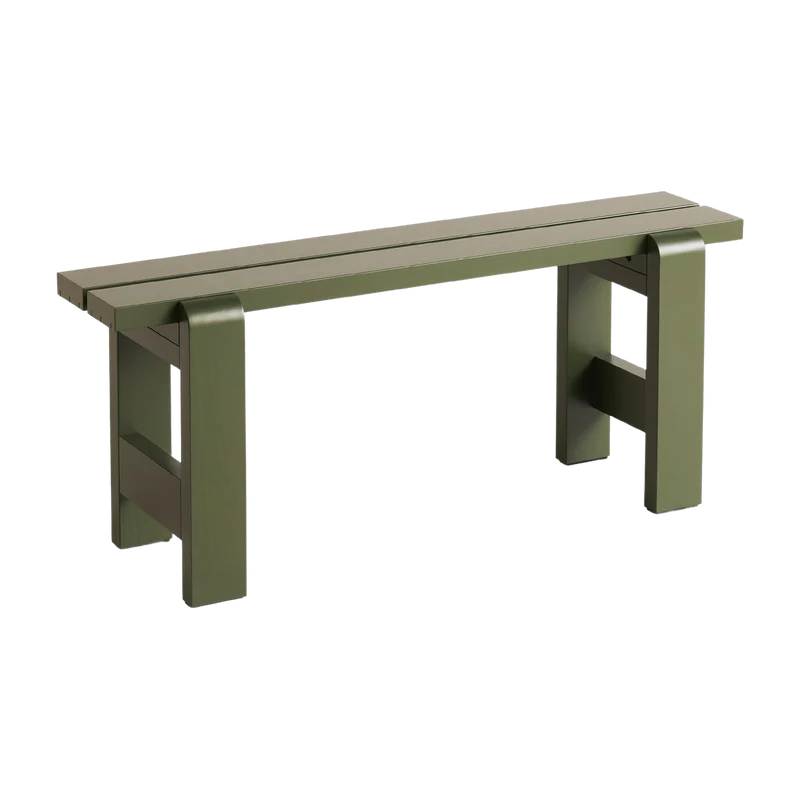 Banc en pin laqué olive 111 x 23 x 45 cm Weekday - Hay
