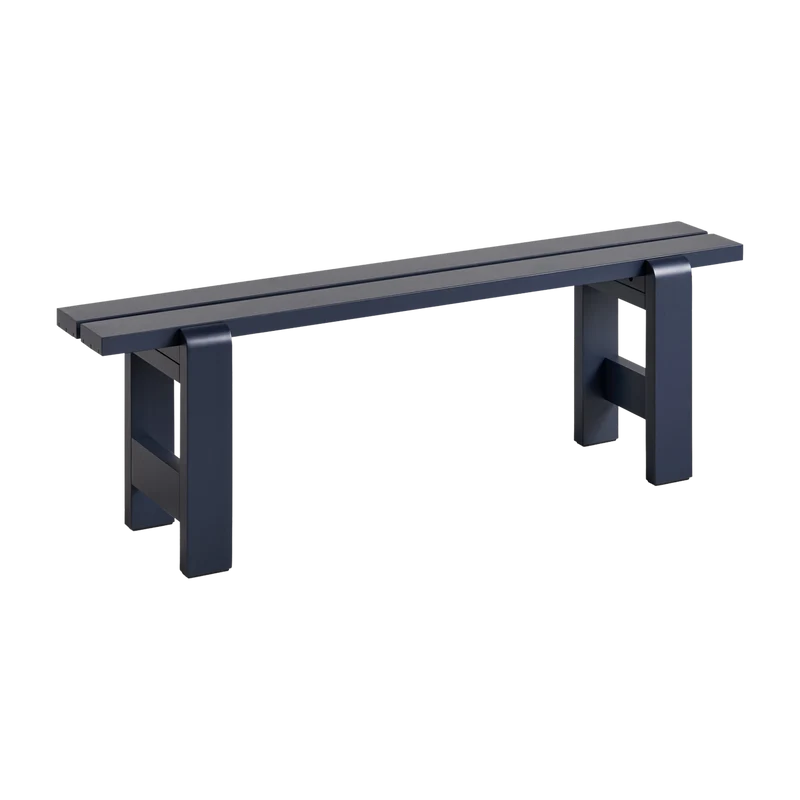 Banc en pin laqué bleu métal 111 x 23 x 45 cm Weekday - Hay