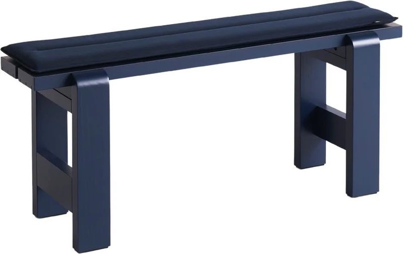 Banc en pin laqué bleu métal 111 x 23 x 45 cm Weekday - Hay