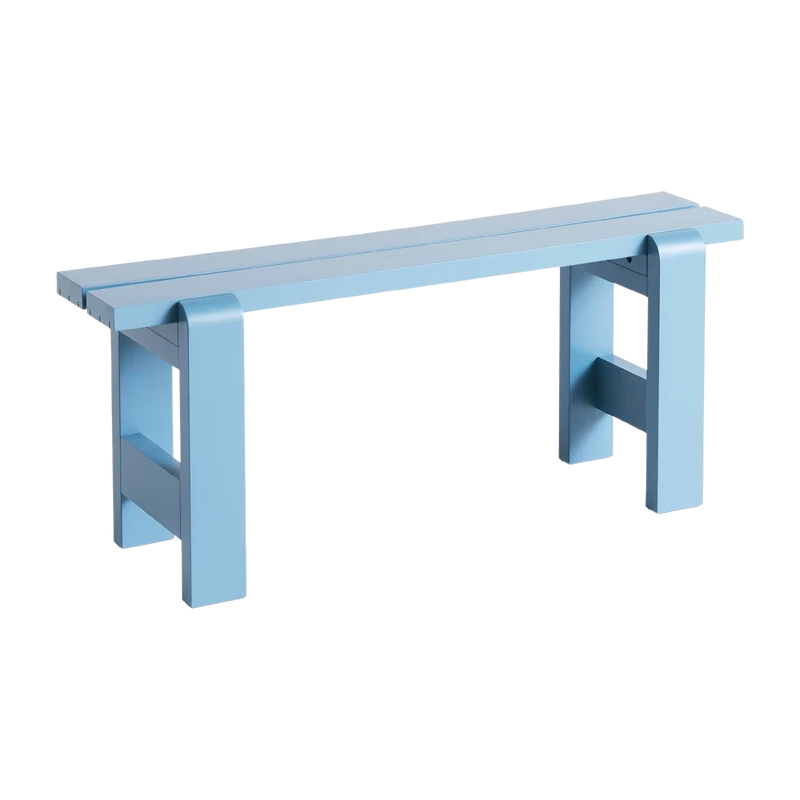 Banc en pin laqué bleu azure 111 x 23 x 45 cm Weekday - Hay