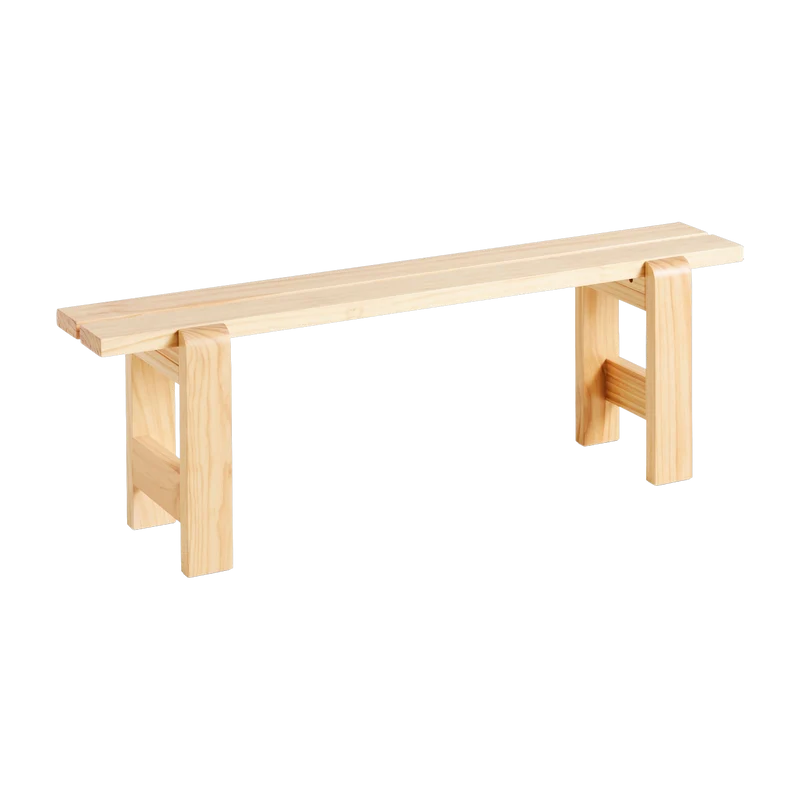 Banc en pin laqué 140 x 23 x 45 cm Weekday - Hay