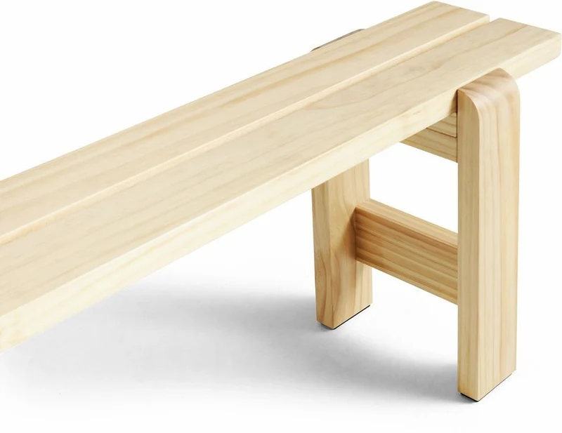 Banc en pin laqué 140 x 23 x 45 cm Weekday - Hay