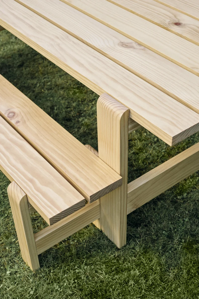 Banc en pin laqué 140 x 23 x 45 cm Weekday - Hay