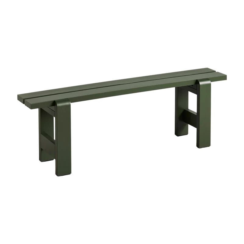 Banc en pin laqué olive 140 x 23 x 45 cm Weekday - Hay