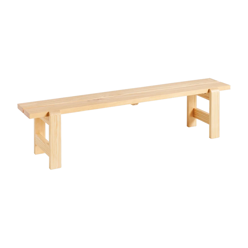 Banc en pin laqué 190 x 32 x 45 cm Weekday - Hay